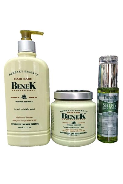 BİNEK مجموعة الطحالب البحرية شامبو 600مل وماسك 500مل مع سيروم 80مل يقضي على م...