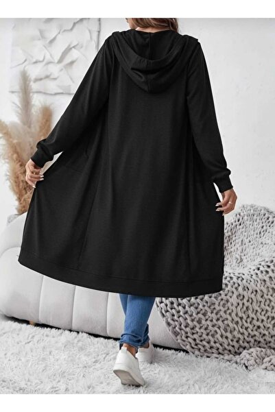 KİM Kİ O dvouvrstvý dámský dlouhý hřejivý svetr na zip, mikina