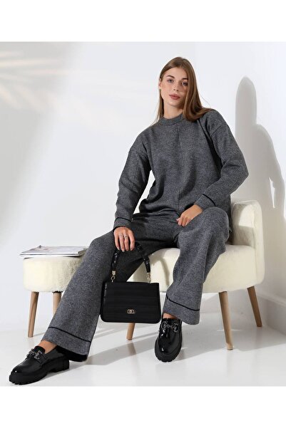 GİYSİ DÜNYASI 57 Knitwear Fabric Sweater Pants 2-Piece Set