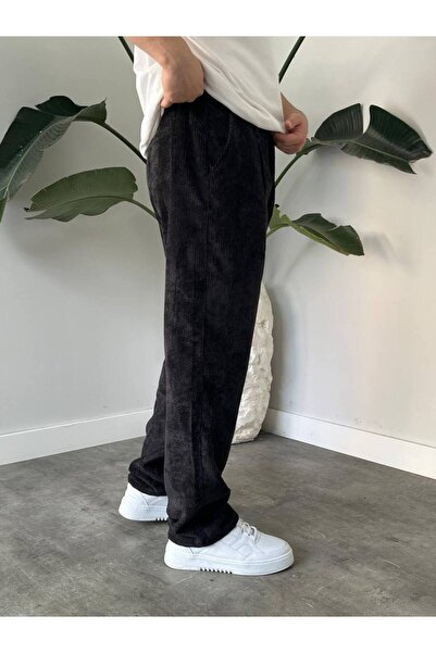 KHAYN ERKEK BAGGY PİLELİ FİTİLLİ KADİFE KUMAŞ PANTALON K2051KP