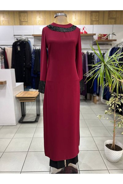 Bulem Collection Pul Detaylı Uzun Şık Takım