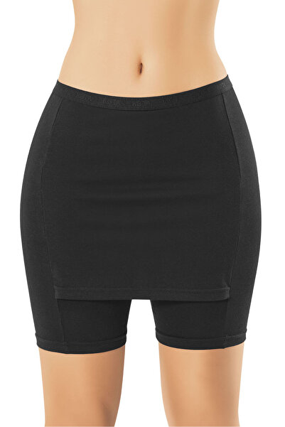 Bonnie Clyde Women's Modal Skirted Leggings Design Modal-Cotton Single Black - Black - Bcp1.Koq-4H13Y5-Si