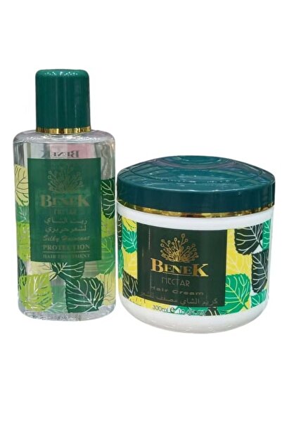 benek زيت الشاي لشعر حرير 120 مل مع كريم الشاي مصفف للشعر 300 مل