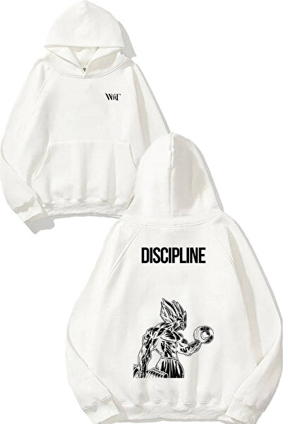 THEWERT Φούτερ με κουκούλα με στάμπα στην πλάτη, σχέδιο Discipline