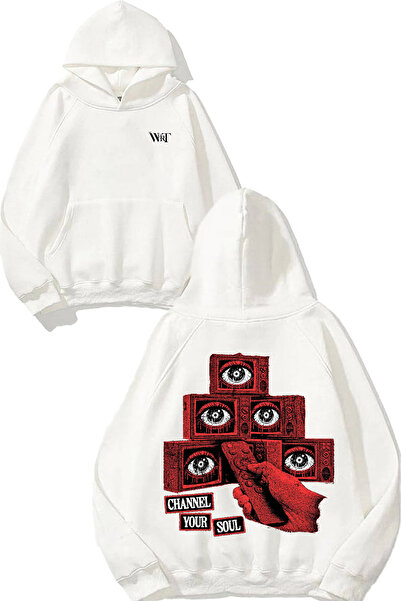 THEWERT Channel Your Soul Дизайн Світло-біла худі з принтом на спині