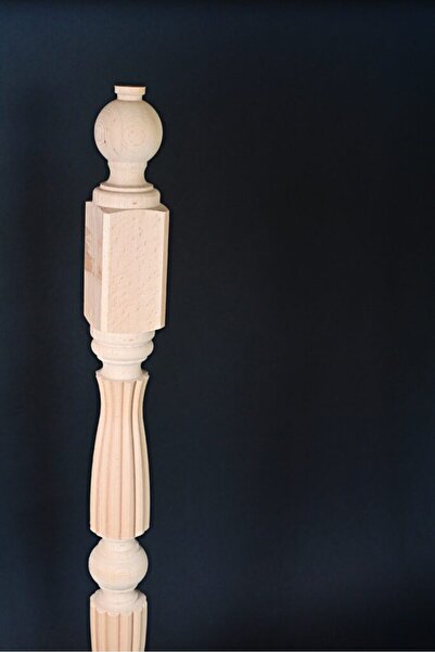 Zafer Aydın Ahşap Balustru de capăt din fag, 1000 mm x 70 mm x 70 mm