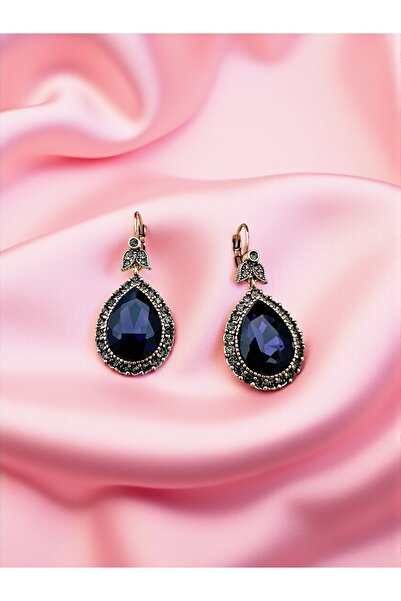 FUYA JEWELLERY Renkli Taşlı Kristal Damla Küpe