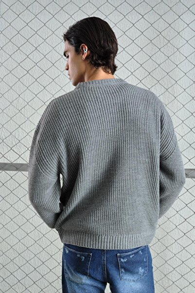 GIESTO Regular Fit Ribbed Knit Sweater