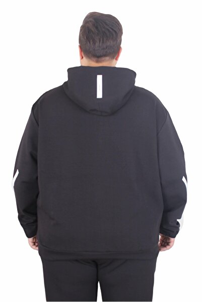 Starbattal Комплект спортен екип с двойна лицева страна за големи размери M.G TK25611 ЧЕРЕН