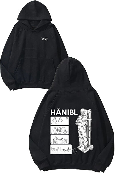 THEWERT Hannibal Design Back Štampano Crna Sa kapuljačom majica