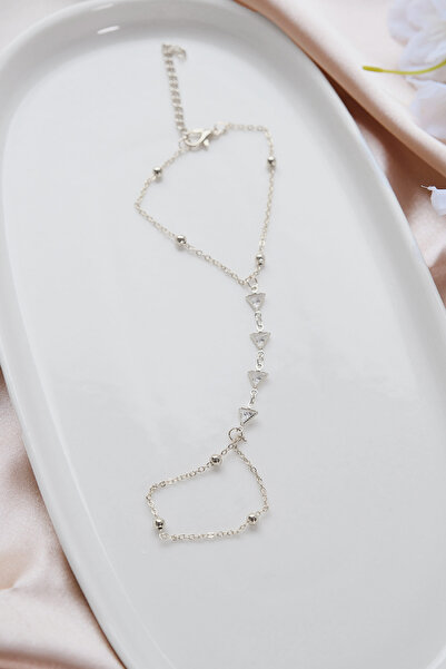 Ucgen Şahmeran with Silver Zircon Gemstone