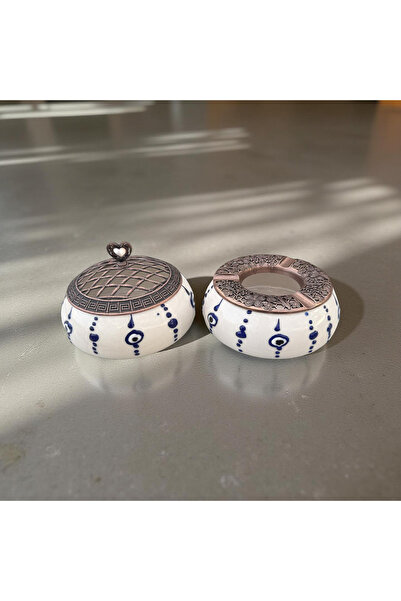 İlbay Çini Takı Damla nazar Şekerlik küllük takımı