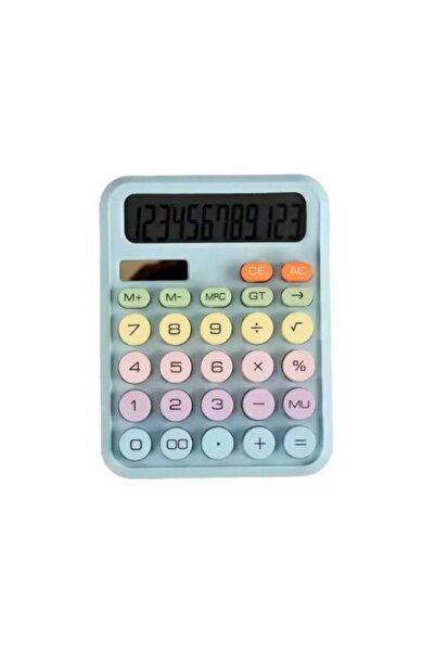 Elit Hesap Makinesi Güneş Enerjili ve Pilli-Pembe Renk