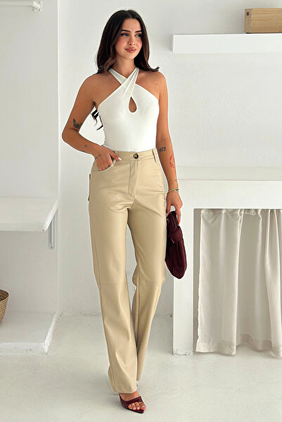 Meine Liebe Unterwäsche Velvet lined leather pants