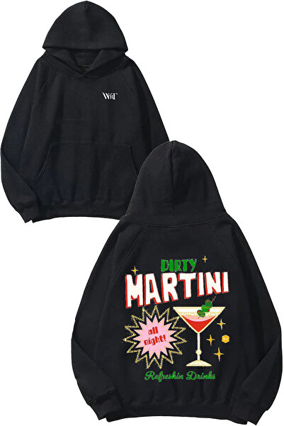 THEWERT Φούτερ με κουκούλα με σχέδιο Dirty Martini με στάμπα στην πλάτη