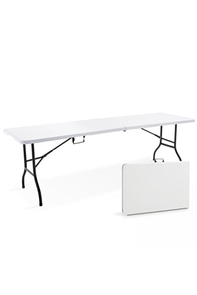 Kitchen Zone 240cm Foldable Fiber Table, Easy to Carry and Store