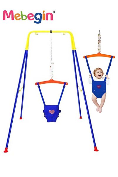 MAYBEN مجموعة أرجوحة الأطفال 3 في 1 من ميبيجين مع حزام قابل للتعديل وحامل معد...