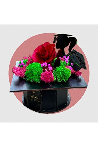 velve Aranjament floral Ceremony,toca,licheni criogenati stabilizati, begonie din lemn, Bordeaux