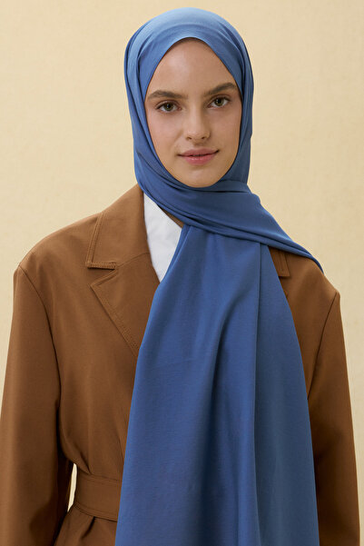 FENZA SCARF Paris Silk Shawl - Cobalt Blue