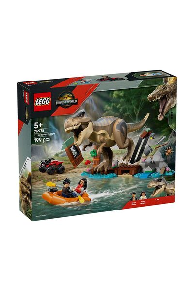 Evelise LEGO JURASSIC WORLD RENASTEREA EVADARE PE RAU DIN CALEA UNUI T REX 76975