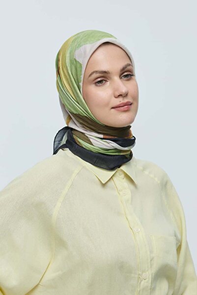 Modakaşmir Φουλάρι από μπαμπού με σχέδιο λεβάντι