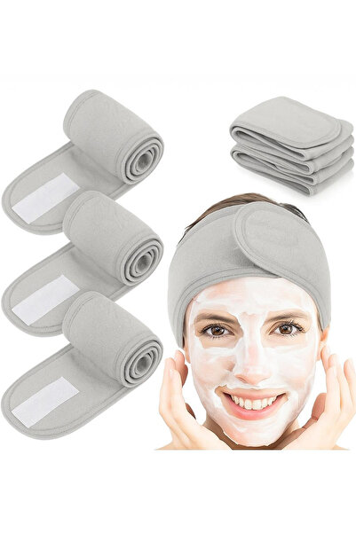 Gül Ev Tekstil Ürünleri 3-Piece Makeup Hair Band Towel Fabric Sports Hair Band