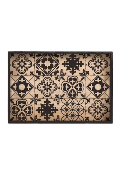 OEM ShopHome Serving Tray, Black Wood