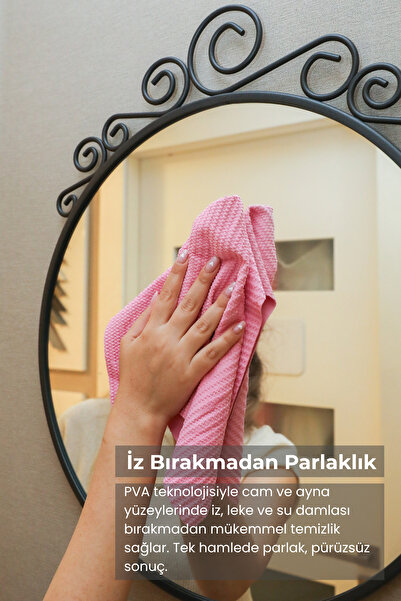 Nox Clean Pembe PVA Sünger Bez – Süper Emici, Tüy Bırakmaz, Çok Amaçlı Temizlik Bezi