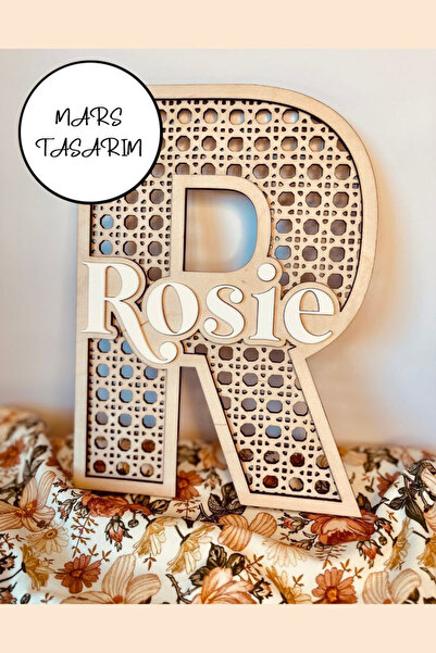 Customized Wooden Hazeran Rattan Letter Door,wall,decorative Ornamental Table (PERSONALIZED)