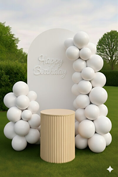 Zayna's بالونات باستيل بيضاء اللون مقاس 12 بوصة - 5 قطع - بالونات لتزيين حفلا...