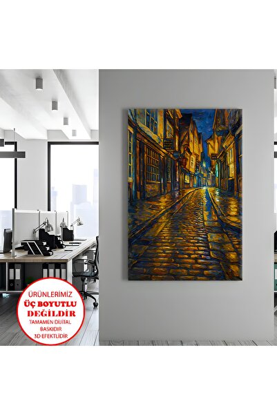 Harika bir ev Pictură pe pânză pentru perete, pictură în ulei, pavaj albanian...