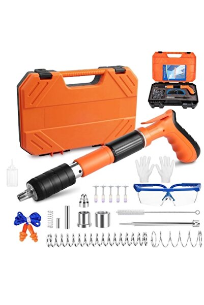 OEM Manual Nail Gun, 5 Speeds, 100 Nails Included, for Walls/Ceilings/Concrete, Accessories & Case