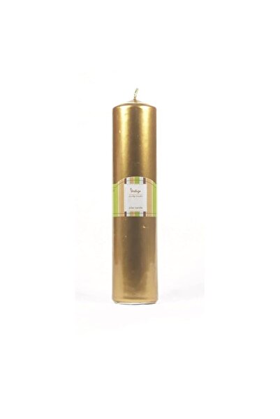 Generic Brand Christmas Magic Gold Pillar Candles 2inx9in