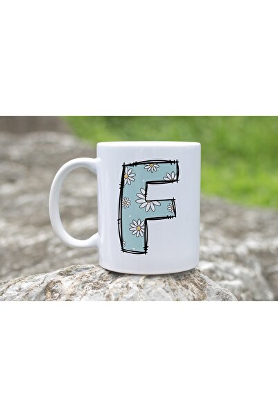 Beramussa كوب على شكل حرف F مزين بنقش الأقحوان، كوب شاي وقهوة مزين بالزهور، ه...