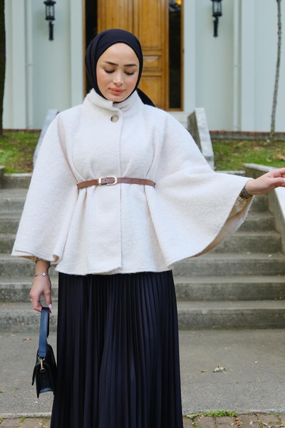 Chef d'atelier Women's Belted Short Cashmere Poncho