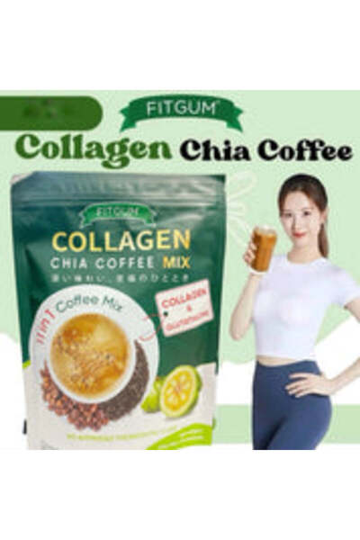 Fitgum Collagen Chia Coffee - 11 in 1 Shape Coffee Mix (3 Packs FITGUM)