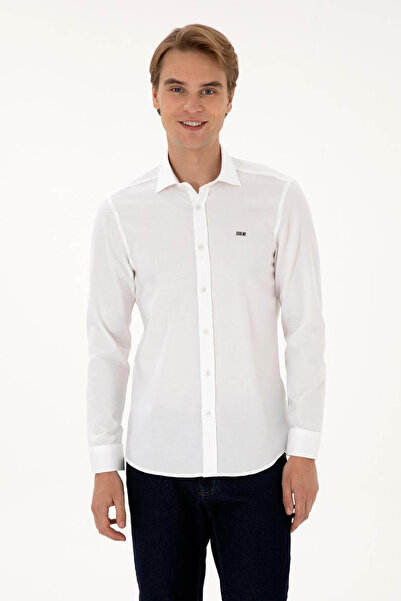 U.S. Polo Assn. Cedrop025K Beyaz Erkek Gömlek 2225552
