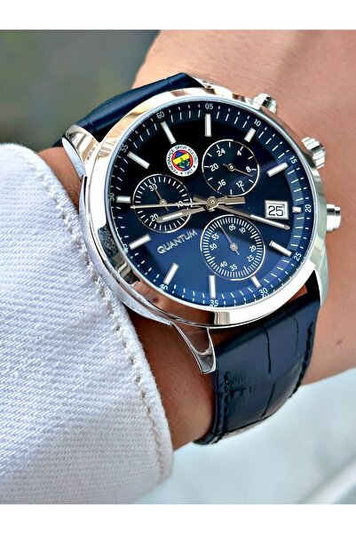 Quantum Fonksiyonları Aktif Deri Kordon Çelik Kasa Orijinal Lisanslı Fenerbahçe Taraftar Erkek Kol Saati