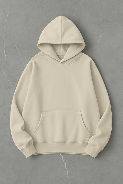 LORVEX Hanorac simplu unisex supradimensionat din bumbac tricou