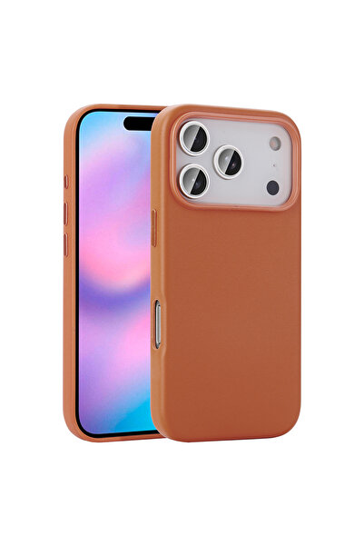 Kipgsm İphone 17 Pro Max Uyumlu Kılıf Deri Görünümlü Çizilmez Magsafe Sarj De...