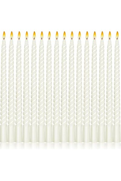 Generic Brand Set of 12 Twisted Taper Candlesticks | 10 Inch (25cm) Tall Tape...