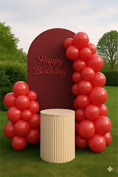 Zayna's 100 Pcs Pastel Tone Red Color 12Inch Red Balloon-Birthday Party Decorations Balloon