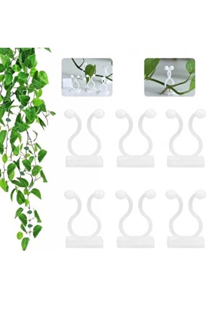 evinizin vitrini 10 Adet Bitki Klipsi Sarmaşık Çiçek Tutucu Duvar Tutturma Aparatı Yapışkanlı Tutucu