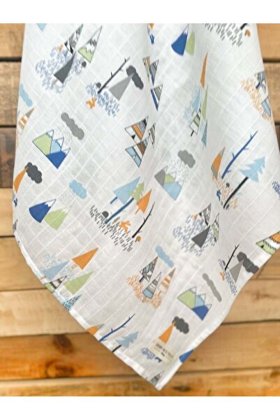 Derin Boutique Shop غطاء موسلين ملون بتصميم الأشجار