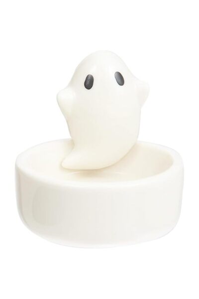 Generic Cute Ghost Candle Holder, Handmade Ceramic Tea Light Holder, Hallowee...