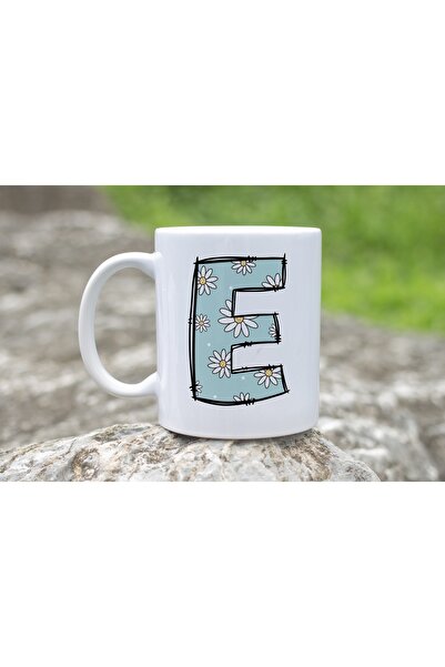 Beramussa كوب على شكل حرف E مزين بنقشة الأقحوان، كوب شاي وقهوة مزين بالزهور، ...