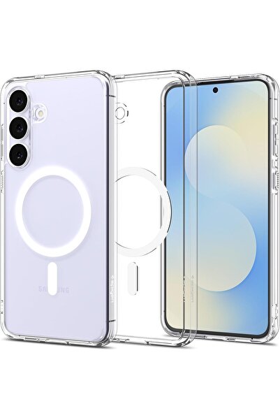 Spigen Ultra Hybrid MagFit for Samsung Galaxy S25 FE case cover [MagSafe compatible] - Clear White