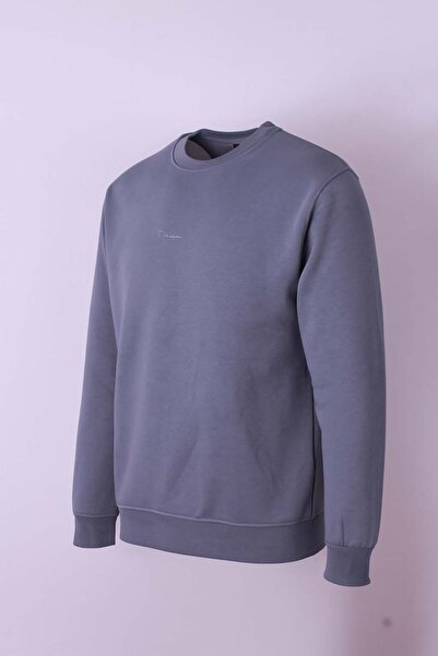 trender Ανδρικό φούτερ με λαιμόκοψη O, 3 νήματα, σκούρο μπλε 5012