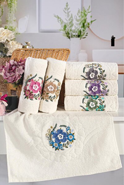 Uçkan home Набір рушників для рук 50x90 з ручною вишивкою