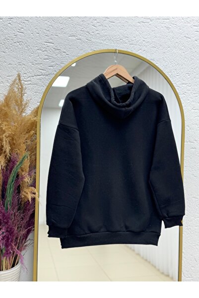 BENAHOLL Camoria Labubu με τύπωμα Φούτερ με κουκούλα με τρεις κορδόνες-CI4104 Μαύρο